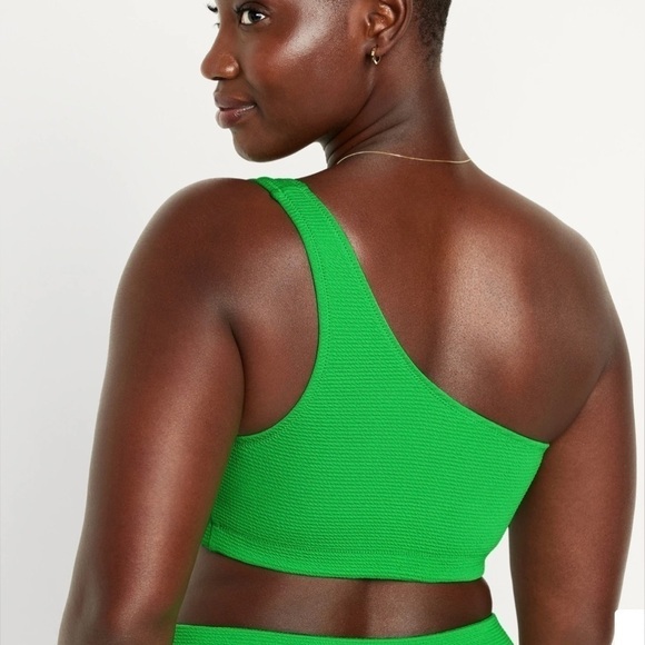 Old Navy-One shoulder swim bikini top‎ NWT in Black size Medium - Picture 8 of 8